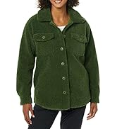 Essentials Women's Oversized Teddy Sherpa Shirt Jacket (Previously Goodthreads)