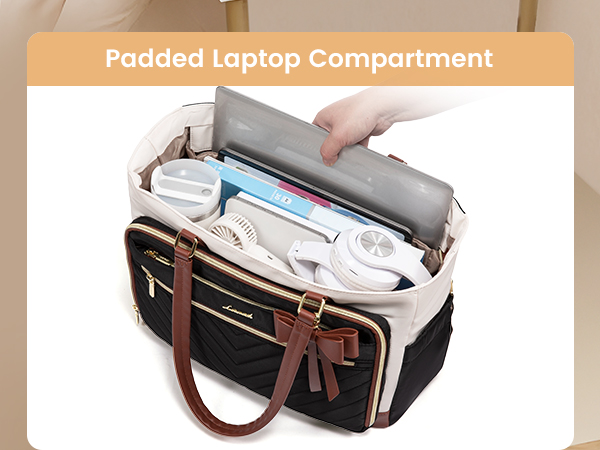 LOVEVOOK Teacher Tote Bag for Women, Work Bags Laptop Bag with Large Cup Holder