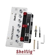 Milescraft 1343 Shelf Jig – Create ¼ in. and 5mm Shelf Pin Holes for Cabinets. Standard 32mm Spac...