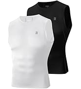 Runhit 2 Pack Men's Compression Shirts Sleeveless Workout Athletic Tank Top Sports Base Layer Und...