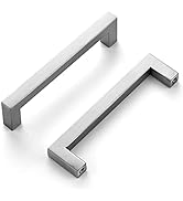 Ravinte 30 Pack 5 Inch Kitchen Square Cabinet Handles Satin Nickel Cabinet Pulls Brushed Nickel D...