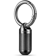 TISUR Small Pill Keychain Container, Mini Portable Titanium Keychain Pill Holder, Pocket Travel B...