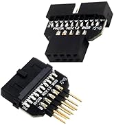 WENZIYAXU USB 3.0 to USB 2.0 Motherboard Adapter, 19 Pin to 9 Pin Converter 2Pack