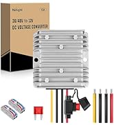 Nilight 48V 36V to 12V Voltage Converter 120W 10A Voltage Regulator Step Down to 12VDC Waterproof...