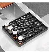 MODRACKLY Silverware Drawer Organizer with Expandable Panel &amp; Removable Dividers – Fits 15.67" to...