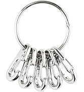 Swatom Mini SF Alloy Carabiner Clip Tiny Spring Snap Hook Carabiners for Backpack Bottle Using Ke...