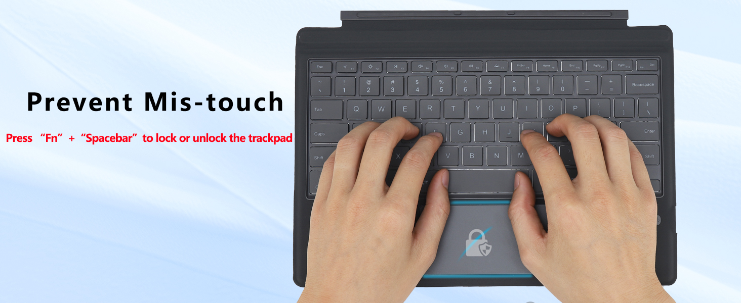 Backlit keyboard for Surface Pro 7