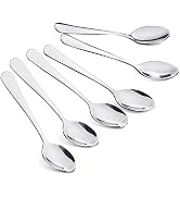 TIONTURE Demitasse Espresso Coffee Spoons 6 Pcs Ice Cream Spoons Stainless Steel Small Spoons for...