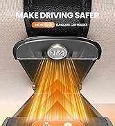 JOYROOM Sunglass Holder for Car Visor Clip [Real One-Handed Operation] [Soft Foam Protection] [No...