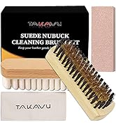 TAKAVU Premium Suede &amp; Nubuck Cleaning Brush Kit, Crepe Brush, Brass Bristle Brush, Microfiber To...