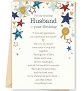 FANCYLUCKY Funny Birthday Card Gifts for Husband from Wife, Happy Birthday Husband Card with Prin...