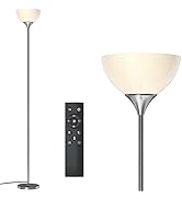 PESRAE Floor Lamp, Remote Control with 4 Color Temperatures, Torchiere Floor lamp for Bedroom, St...