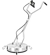 ZMRTDWO 18" Dual Handle Pressure Washer Surface Cleaner with 4 Wheels, 4000 PSI Max Stainless Ste...
