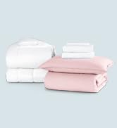Bare Home Apartment Ready Organic Cotton Percale Duvet Bundle - Full - 9 Pieces Including Duvet C...