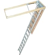 VEVOR Attic Ladder Foldable, 350-pound Capacity, 22.5" x 63", Multi-Purpose Aluminium Extension, ...