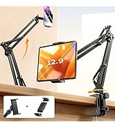 LISEN Tablet Stand iPad Stand for Desk Mount [Ultra Sturdy 2 Clamps] iPad Holder for Tablet Holde...