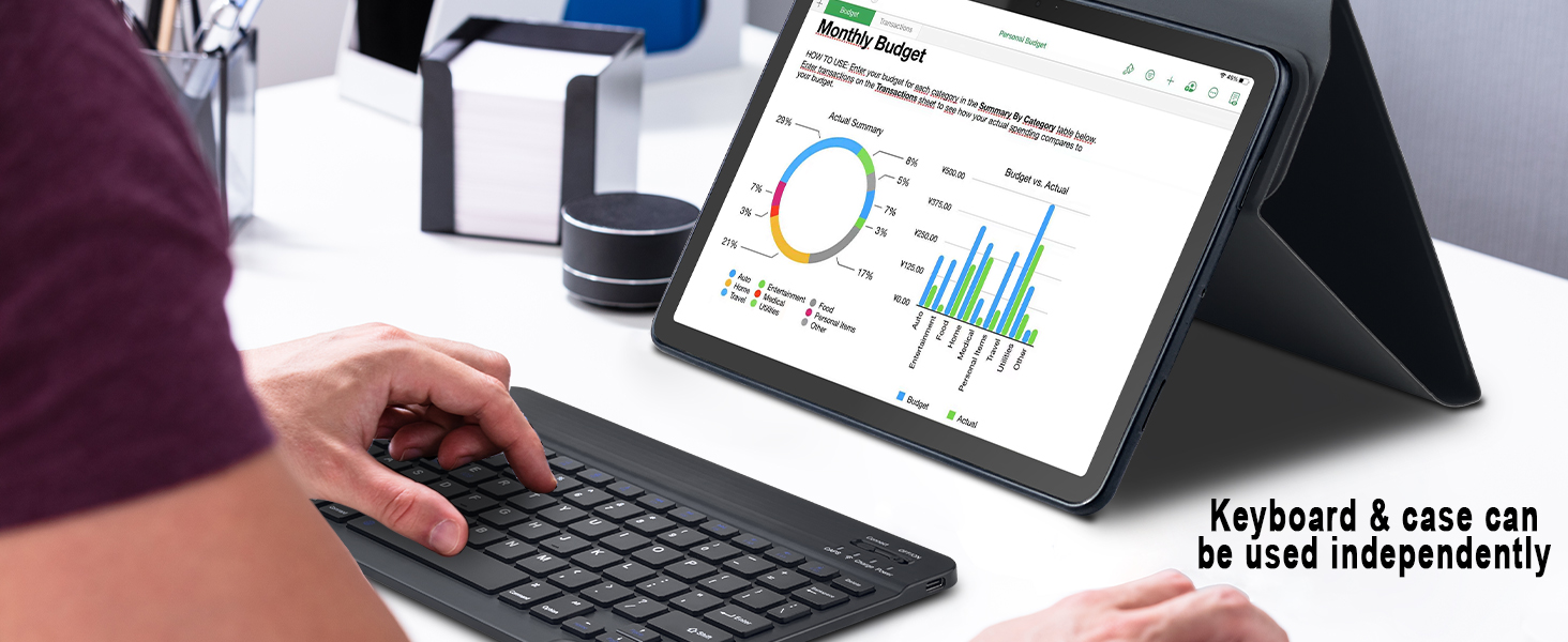 Google Pixel 11 Tablet Keyboard Case Black - 11