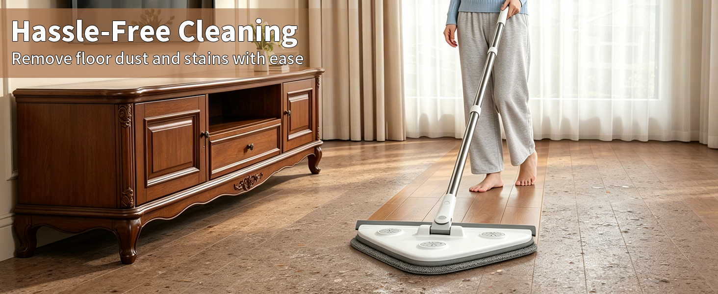 Hassle-Free Cleaning - Remove floor dust and stains with ease