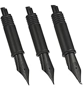 Set of 3 Hongdian Fountain Pen Black Nibs (Fine, Extra Fine and Bent Nib) for Black Forest 1850, ...