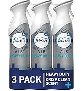 Febreze Odor-Fighting Air Freshener, Heavy Duty Crisp Clean, 8.8 fl oz, Pack of 3