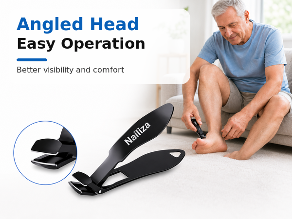 Angled Head for Easy Operation