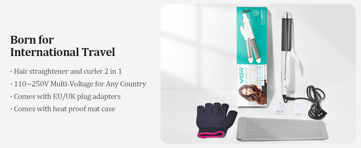 Travel curling iron