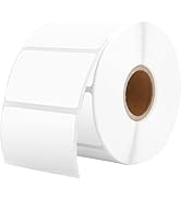 MUNBYN 2.25"x1.25" Thermal Sticker Labels, White Self-Adhesive Barcode Label Paper for Direct The...