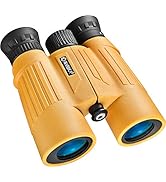 BARSKA 10x30 WP Floatmaster Binoculars (Blue Lens, Yellow) (AB11092)