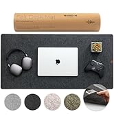 Nordik Large Felt Desk Mat - Charcoal - 35 x 17 inch - Full Desk Keyboard Mat - Computer Desk Mat...