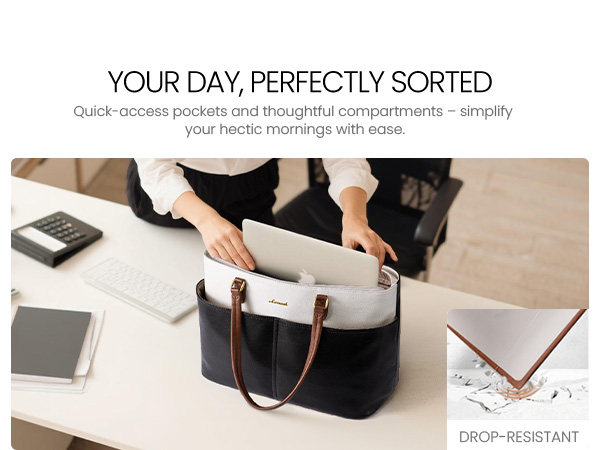 Laptop Tote Bag for Women, 15.6 inch Laptop Work Bags for Teacher/Nurse