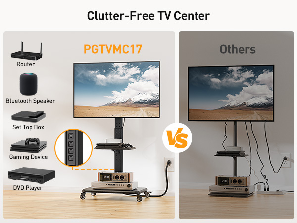 rolling tv stand