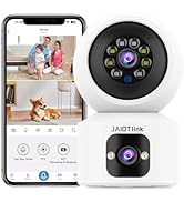 JAIOTlink Indoor Security Camera, 4MP Dual Lens Cameras for Home Security with 10× Zoom, 2.4GHz &amp;...