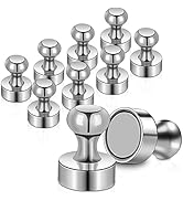 MAGXCENE 10Pack Fridge Magnet, Push Pin Magnets, Strong Rare Earth Magnets for Whiteboard Refrige...