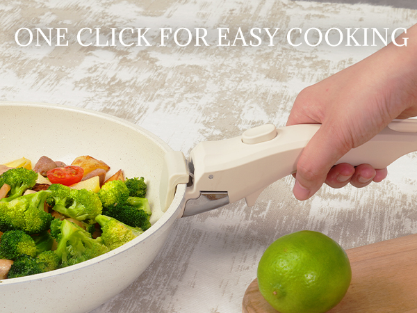 Nonstick Cookware Set with Detachable Handle