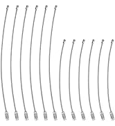 Wisdompro Wire Keychain Cable, 12 Pack of Plain Stainless Steel Wire Ring 2mm Cable Loop Rings fo...