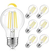 TOBUSA LED A19 Dimmable Light Bulbs 100W Equivalent, Vintage E26 Edison Bulbs 8W 1200LM, 5000K Da...