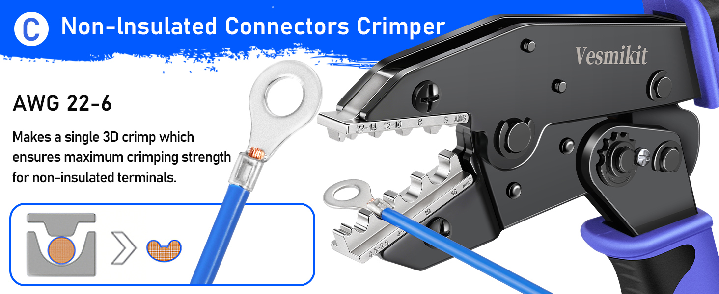 tool for non-insulated connectors