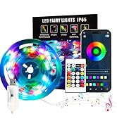ORALUCE Smart Fairy Lights with IR Remote Plug in, IP65 33Ft 100 Led Fairy Light for Bedroom USB ...
