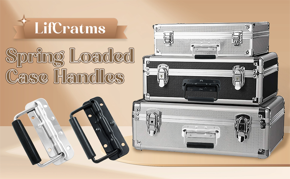 Black Spring Loaded Case Handles