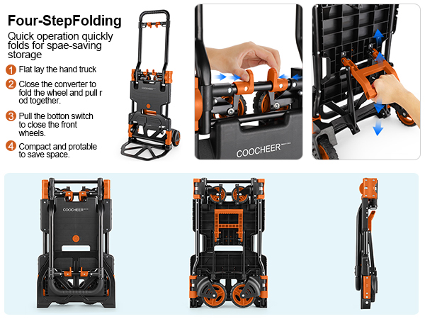 330LB Folding Hand Truck Heavy Duty Carrying