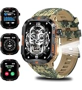 QTLLBT Military Outdoor Watch Altimeter Barometer Compass Tactical Smart Fitness Watch Heart Rate...