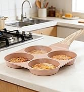Ceramic Egg Pan Omelette Pan, 4-Cup Nonstick Omelette Skillet, Breakfast Frying Pan