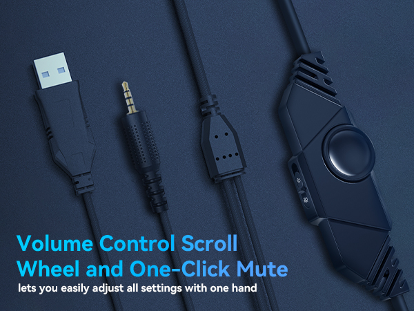 Over Ear Headphones Wired, Computer Headphones with Microphone