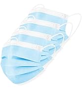 ZIYE 100/500 Pcs Disposable Face Masks, Breathable Mask 3 Layer with Nose Clip Elastic Earloop(Mu...