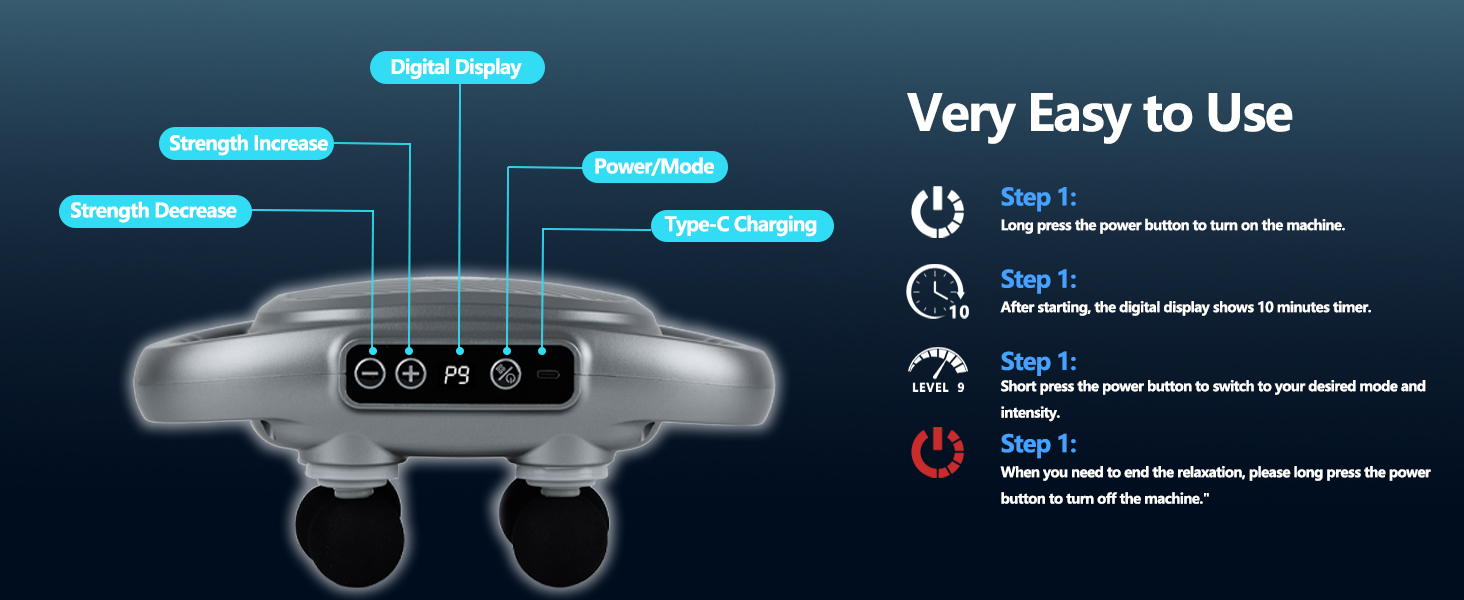 Six Heads Massage Gun