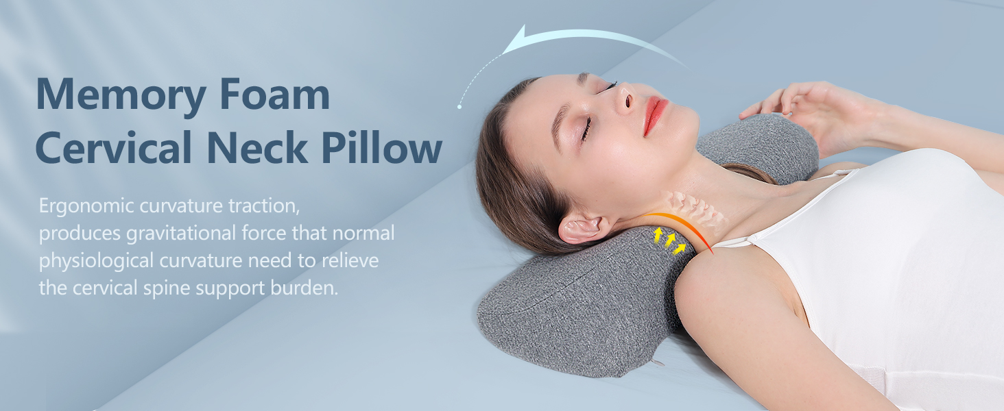 Memory Foam Cervical Neck Pillow For Sleeping