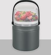 2 - in - 1 Soup Thermo for Hot Food 14oz with Snack Box Container 2pcs Leak Proof Insulated Lunch...