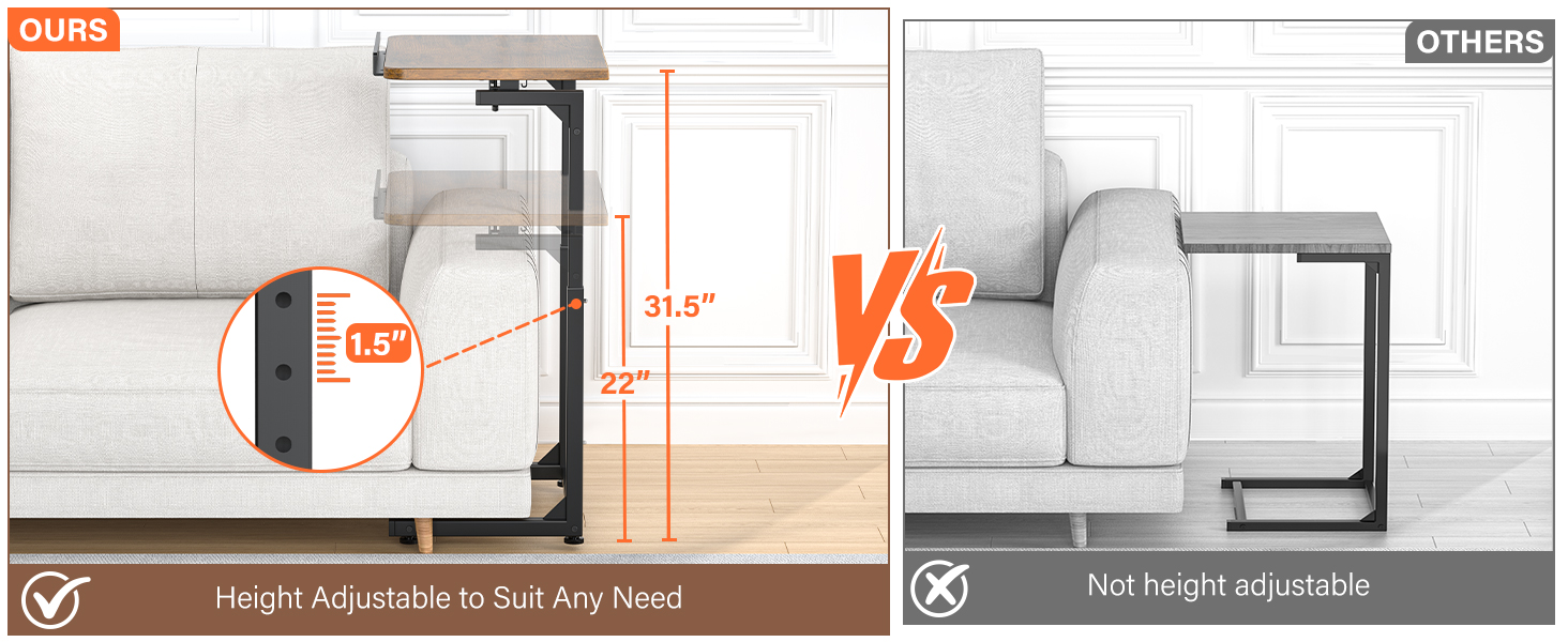 armrest tray table for couch