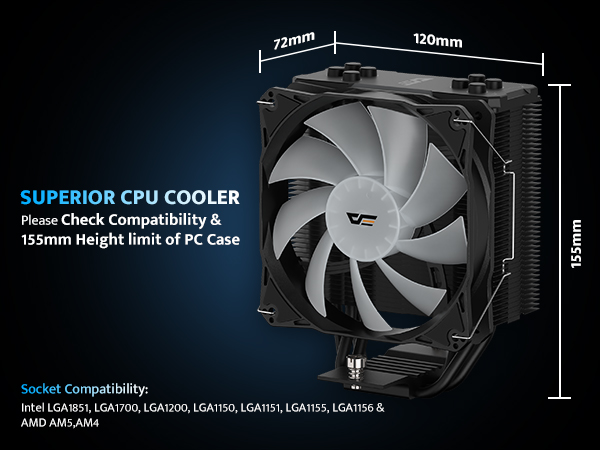 Z4 PRO MIST CPU AIR COOLER SIZE