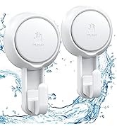 LUXEAR Suction Hooks Powerful Vacuum Suction Cup Hooks- Heavy Duty for Shower, Waterproof Suction...